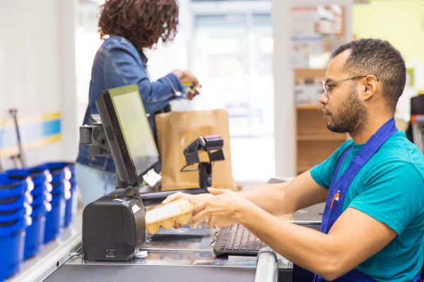 cashier at aldi