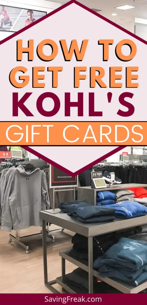 getting kohls gift cards for free
