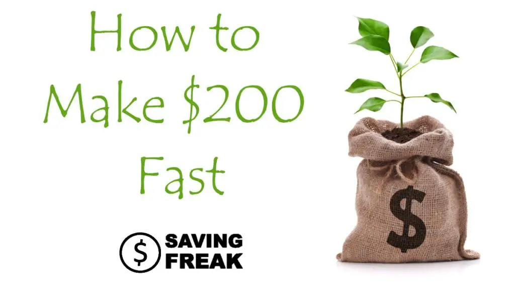 bag of money saying how to make 200 dollars fast