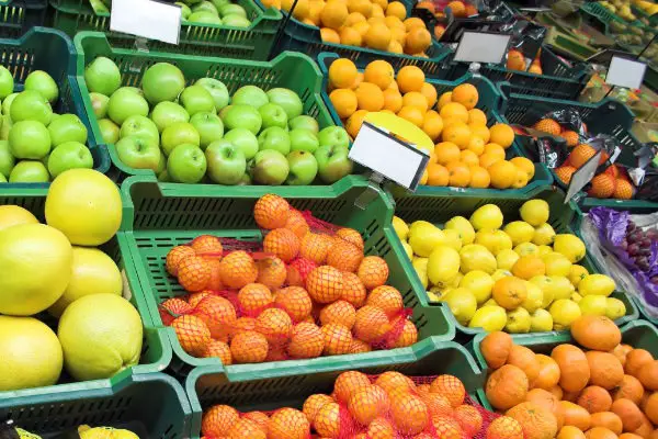 large produce department in a grocery store